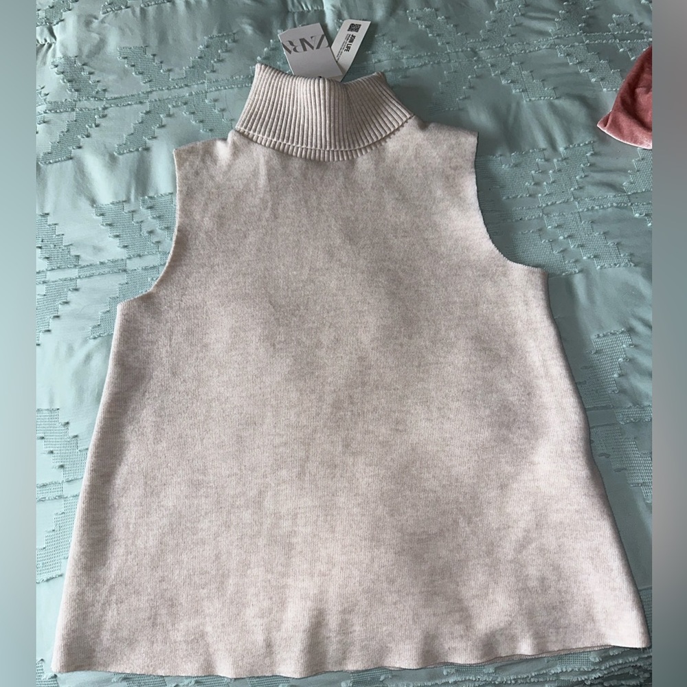Zara Sleeveless Turtle Neck Sweater